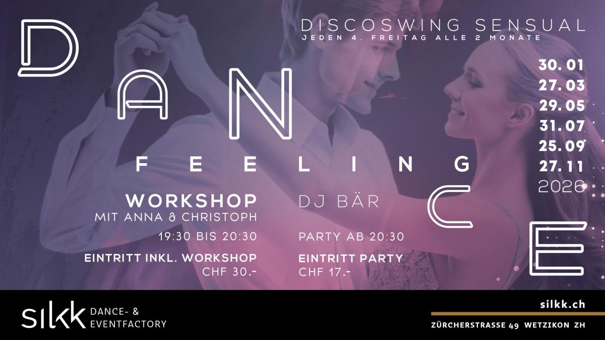 Silkk | Dance & Eventfactory - Dance Feeling – Die Discoswing Sensual Party mit Anna und Christoph